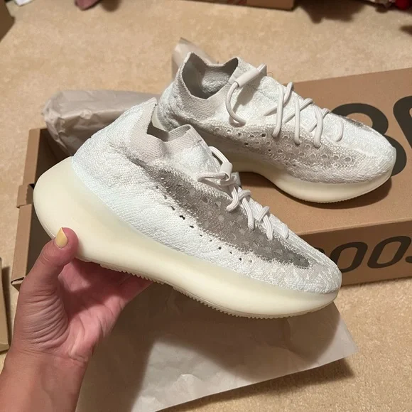 adidas gazelle silver green womens Adidas Yeezy Boost 380 'Calcite Glow' | GZ8668 main image 1